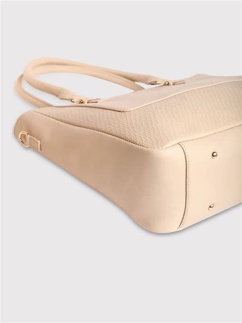 Buy Caprese Fiona Large Beige Tote Bag @ Rs.1799 | Caprese Bags