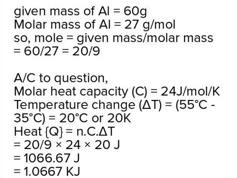 Calculate the number of kj of heat necessary to raise the temperature ...