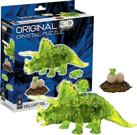 Bepuzzled Triceratops with Baby Deluxe Original 3D Crystal Puzzle , 3 ...