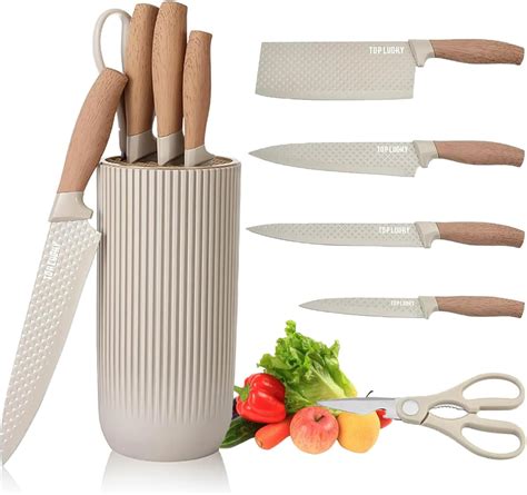 Amazon.com: Kitchen Knife Set, 6 Pieces Professional Knife Set with ...