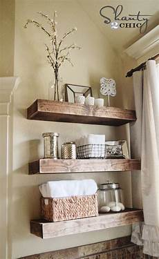 Bathroom Shelf Decorating Ideas by Easy Diy Floating Shelves Shanty 2 Chic Bathroom Shelf Decorating Ideas
