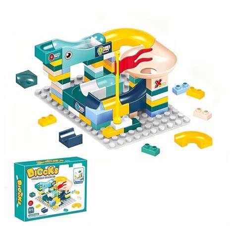 Buy Invite 65PCS Assembly Block Marble Run Slide Track Building Blocks ...
