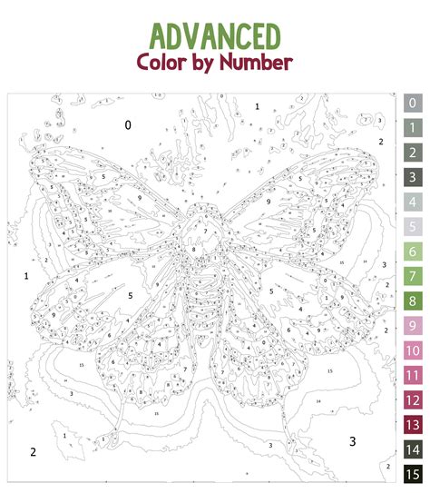 Hard Color By Number Coloring Pages