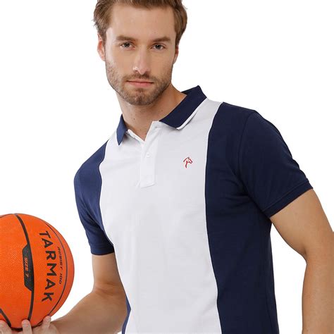 Classic Polo Bro Mens Color Block Slim Fit Polo Neck White & Navy T ...