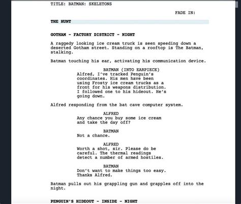 Image result for Batman Script SA Hood
