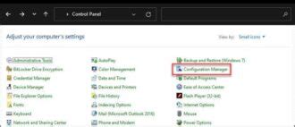 Image result for Configuration Manager Is Missing in Control Panel