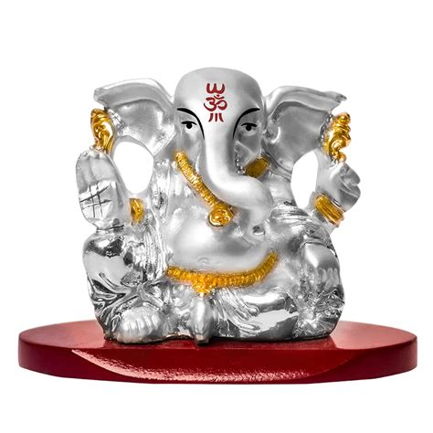 DIVINITI 999 Silver Plated Vinayak Ganesha Decorative Showpiece ...