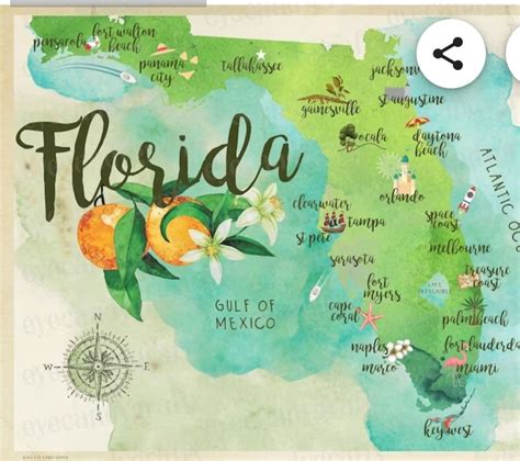 Florida State Map Printable 的图像结果