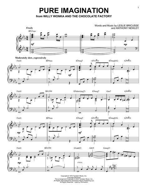 Pure Imagination (arr. Brent Edstrom) by Leslie Bricusse Sheet Music ...