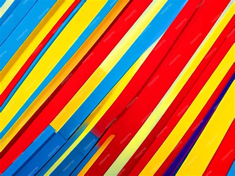 Premium Photo | Abstract lines background in blue yellow red color