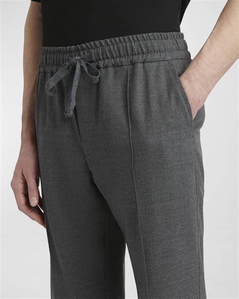 Dolce&Gabbana Men's Drawstring Wool Pants | Neiman Marcus