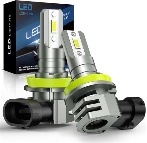 SHINYY H11 H8 H9 LED Headlight Bulbs 22000LM, [2024 Improved] 6500K ...