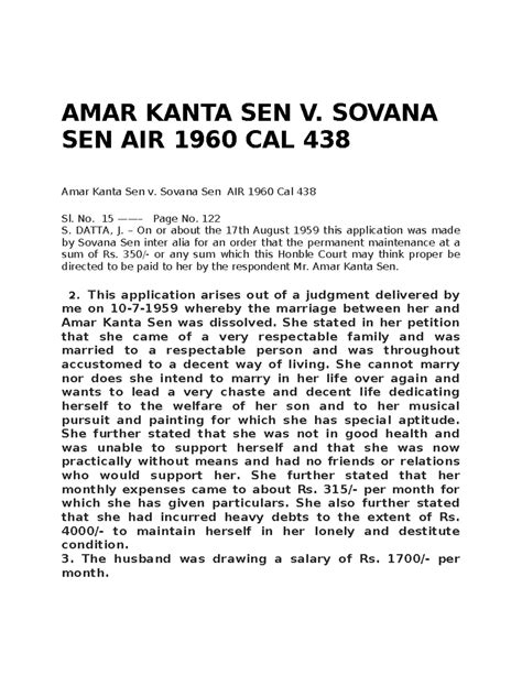 1. AMAR Kanta SEN V sovana sen - AMAR KANTA SEN V. SOVANA SEN AIR 1960 ...