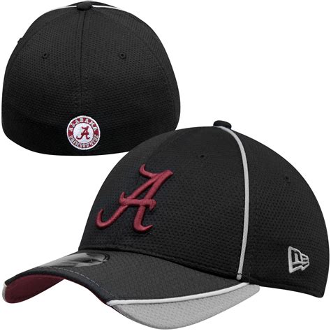 New Era Alabama Crimson Tide Pipe Slide Flex Hat - Black/Gray - Unique ...