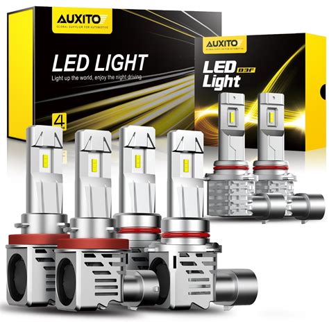 AUXITO 9005 H11 LED Light Bulbs & 9145 LED Fog Light Bulbs Combo Kit ...