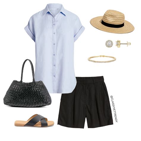 10 Ways To Wear Black Linen Shorts