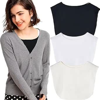 Buy Camisole for Women,Deep Neck Cleavage Cover Cami Secret, Cotton ...