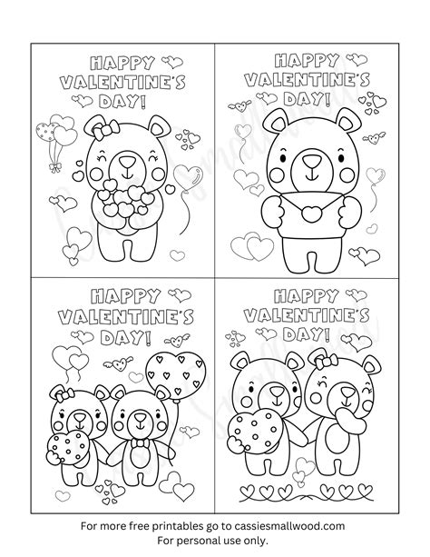 Free Printable Valentine S Day Coloring Cards For Kids