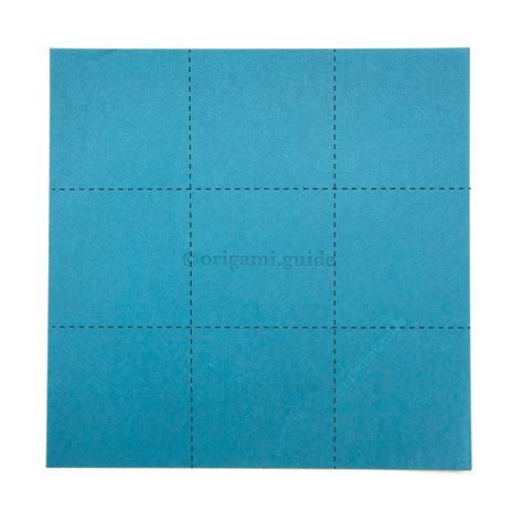 Folding Paper Into Thirds 3 X 3 Grid - Folding Instructions - Origami Guide