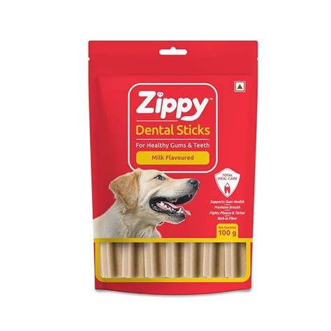 Zippy Dental Stick for Dogs - 100 gm Milk, Chewing Sticks for Dog, Dog ...
