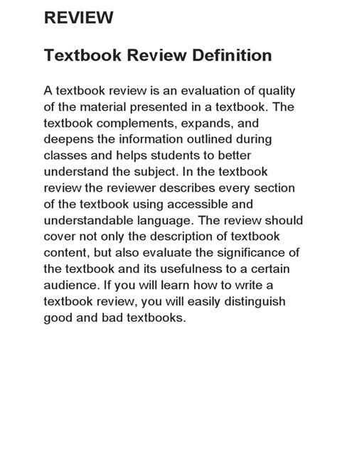 Image result for Textbook Review