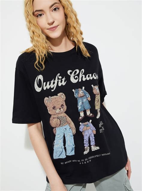 Buy URB_N Women Printed Oversized T-shirt Online at just Rs. 399.0 ...