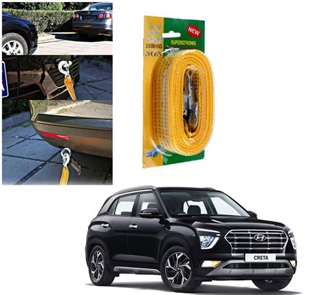 Auto Addict 3 Ton 3 MTR Nylon Car Truck Towing Rope Cable for Heavy ...