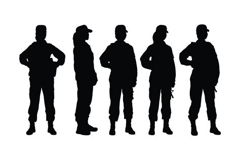 Female Army and Soldier Silhouette Graphic by iftikharalam · Creative Fabrica