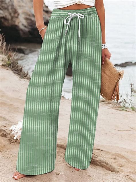 Women's Wide Leg Chinos Baggy Pants Beach Shorts Vacation Vintage ...