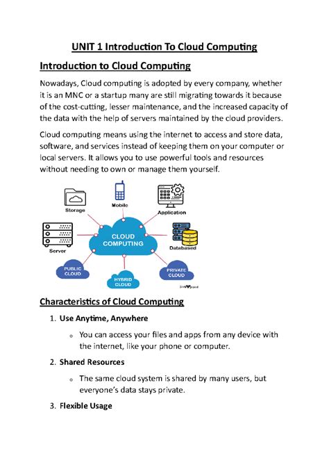 Cloud Computing PP Notes - UNIT 1 Introduction To Cloud Computing ...