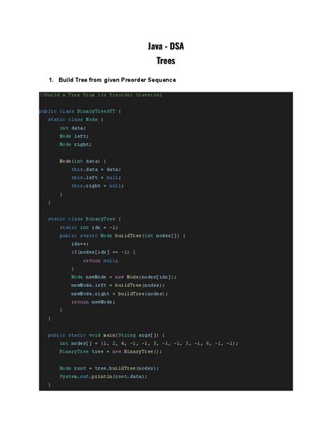 Java - Binary Trees - java tree - Java - DSA Trees 1. Build Tree from ...