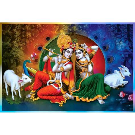 Beautiful Radha Krishna wall painting on canvas ca28