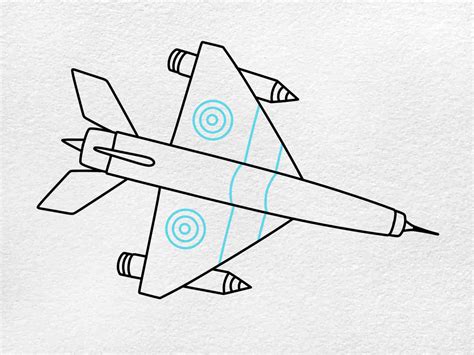 Fighter Jet Drawing (easy) - HelloArtsy