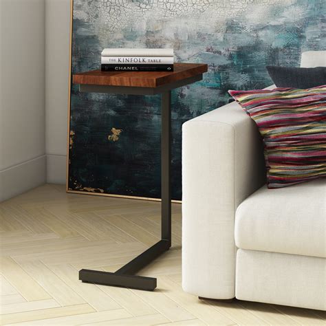 Simpli Home Gowen 18"W Solid Mango Wood Industrial C Side Table with ...