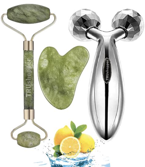 TRUshopper 3D Manual V-Shape Roller Face Body Massager 360 Rotate With ...