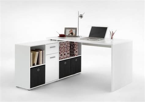 Buy Spiral - White Solid Wood Flexi Corner Office Desk Office Furniture ...