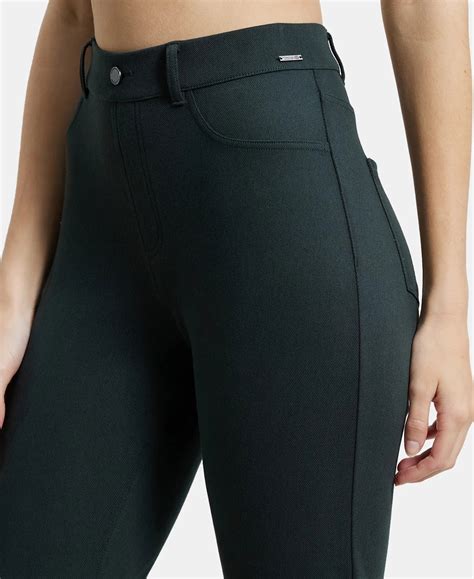 Buy Super Combed Cotton Rich Elastane Slim Fit Jeggings With Pockets ...