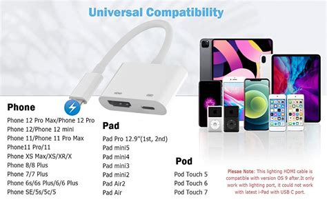 Scalebee Lightning to HDMI Adapter, No Need Power, iPhone to HDMI ...