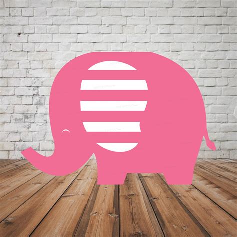 Pink Elephant Theme Dark Cutout | Birthday Party Supplies Online ...