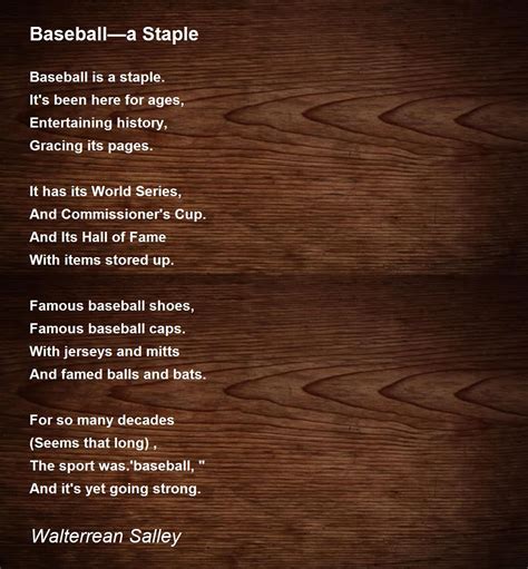 Famous Baseball Poems Name Poem Personalized Baseball Background Paper