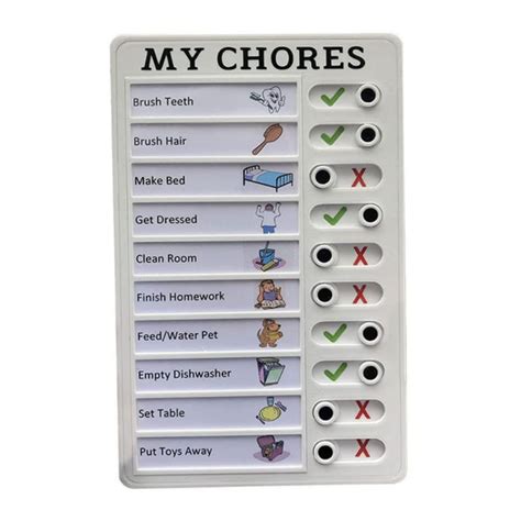 Buy RV Memo Portable My Chores Chart Board with Slider Reusable ...