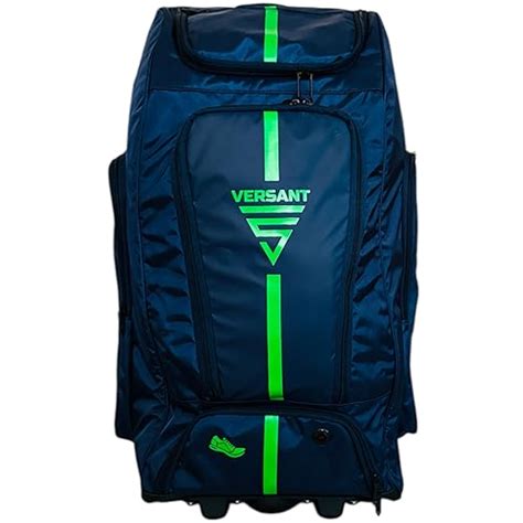 Buy VERSANT PRO DG Cricket Duffle Bag with Wheels (Navy Blue-Green ...