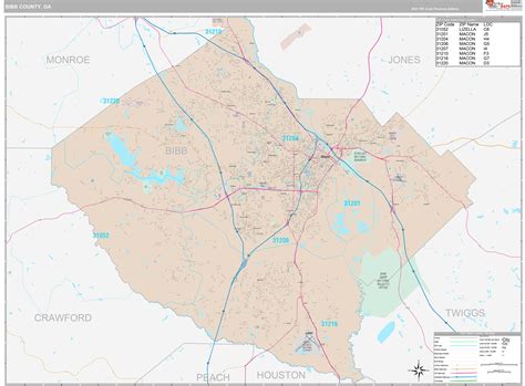 Map Of Bibb County