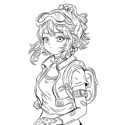Anime girl outline Images - Free Download on Freepik
