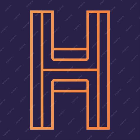 Letter H line art logo design vector art and illustration | Premium AI-generated vector