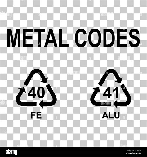 Set of Metals symbol, ecology recycling sign isolated on white background. Package waste icon ... - Metal Symbol