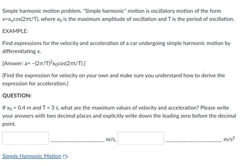 Simple Harmonic Motion Problems 的图像结果