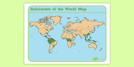 Rainforest Map - KS2 Reference Sheet