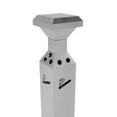 Modern floor standing outdoor ashtray - Stainless steel - ExcelValley EU
