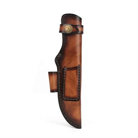 Tourbon Hunting Thick Leather Knife Sheath Handmade Fixed Blade Knives ...